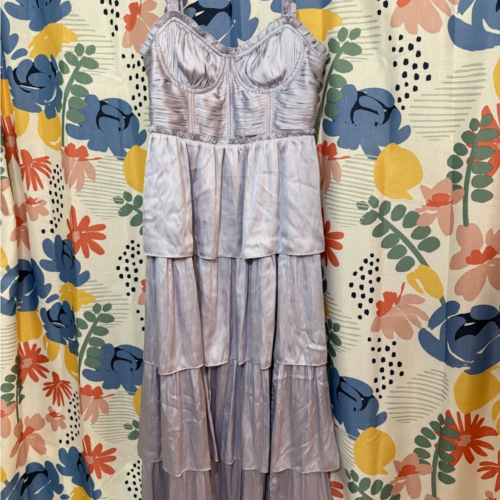 Altar'd State Lilac Tiered Maxi Dress